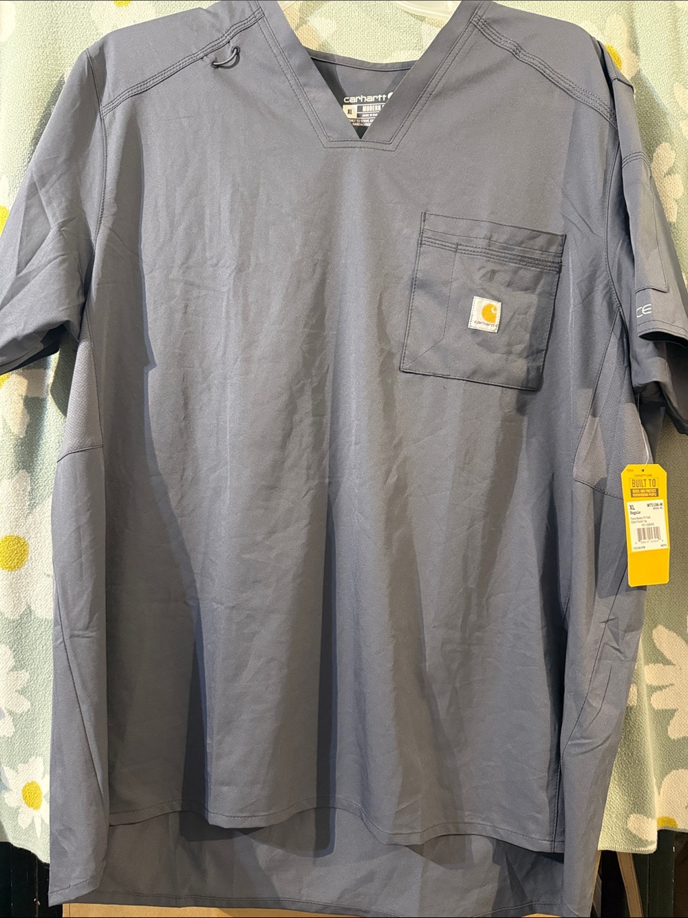 Carhartt Men's Long-Sleeve V-Neck Work Shirt - Slate Blue